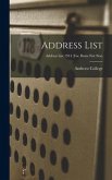 Address List; Address list 1914 (use dates not nos)