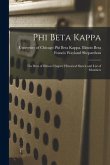 Phi Beta Kappa: the Beta of Illinois Chapter Historical Sketch and List of Members