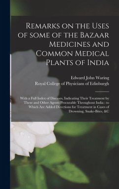 Cover Remarks on the Uses of Some of the Bazaar Medicines and Common Medical Plants of India