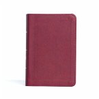 CSB Large Print Compact Reference Bible, Cranberry Leathertouch