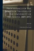 Proceedings of the Board of Trustees of the University of the South, 1889-1892; 1889-1892