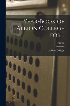 Cover Year-book of Albion College for ..; 1906/07