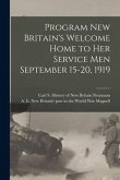 Program New Britain's Welcome Home to Her Service Men September 15-20, 1919