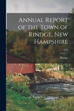 Annual Report of the Town of Rindge, New Hampshire; 1954