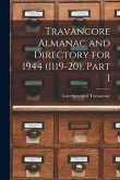 Travancore Almanac and Directory for 1944 (1119-20), Part I