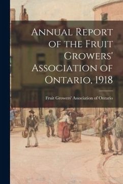 Cover Annual Report of the Fruit Growers' Association of Ontario, 1918