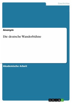 Die deutsche Wanderbühne (eBook, PDF)