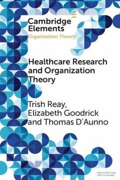 Cover Health Care Research and Organization Theory (eBook, ePUB)