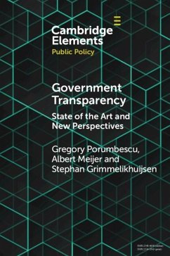Government Transparency (eBook, ePUB) - Porumbescu, Gregory