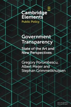 Government Transparency (eBook, ePUB) - Porumbescu, Gregory