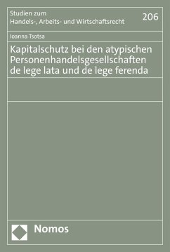 Kapitalschutz bei den atypischen Personenhandelsgesellschaften de lege lata und de lege ferenda (eBook, PDF) - Tsotsa, Ioanna