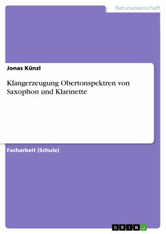 Klangerzeugung Obertonspektren von Saxophon und Klarinette (eBook, PDF)