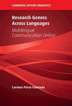 Research Genres Across Languages (eBook, ePUB) - Perez-Llantada, Carmen