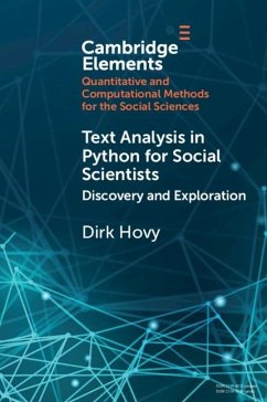 Text Analysis in Python for Social Scientists (eBook, PDF) - Hovy, Dirk