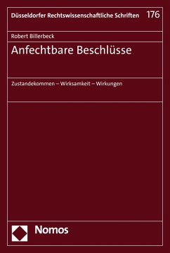 Anfechtbare Beschlüsse (eBook, PDF) - Billerbeck, Robert