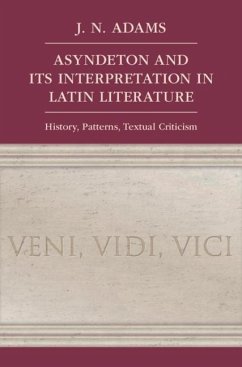 Cover Asyndeton and its Interpretation in Latin Literature (eBook, PDF)