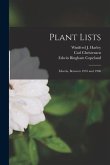 Plant Lists: Liberia, Between 1935 and 1960