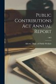 Public Contributions Act Annual Report; 1963