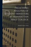 Preaching Analysis of Student-ministers at Manhattan Bible College