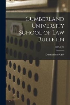 Cumberland University School of Law Bulletin; 1955-1957