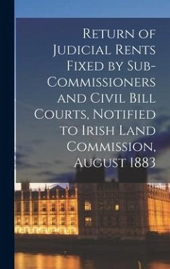 Return of Judicial Rents Fixed by Sub-Commissioners and Civil Bill Courts, Notified to Irish Land Commission, August 1883 - Anonymous