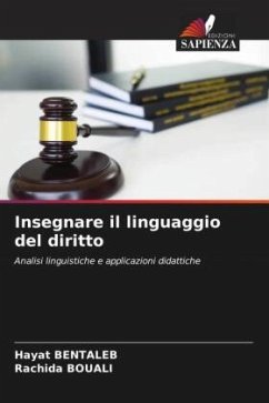 Insegnare il linguaggio del diritto - BENTALEB, Hayat;BOUALI, Rachida