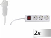 2x1 REV Steckdosenleiste 3-fach 5m weiß + Schalter 2x1 REV Steckdosenleiste 3-fach 5m weiß + Schalter