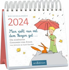 Cover Mini-Wochenkalender: Man sieht nur mit dem Herzen gut ... 2024