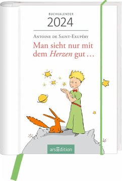 Cover Taschenkalender Man sieht nur mit dem Herzen gut ... 2024