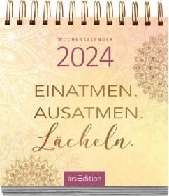 Cover Mini-Wochenkalender Einatmen. Ausatmen. Lächeln. 2024