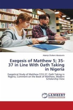 Exegesis of Matthew 5; 35-37 in Line With Oath Taking in Nigeria