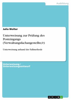 Unterweisung zur Prüfung des Posteingangs (Verwaltungsfachangestellte/r) (eBook, PDF)