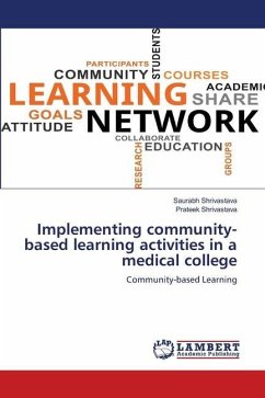 Implementing community-based learning activities in a medical college - Shrivastava, Saurabh;Shrivastava, Prateek