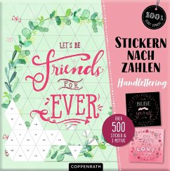 Stickern nach Zahlen Handlettering-Look