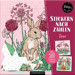 Stickern nach Zahlen Tiere