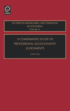 Cover Comparative Study of Professional Accountants Judgements (eBook, PDF)