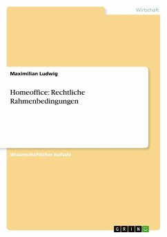 Homeoffice: Rechtliche Rahmenbedingungen - Ludwig, Maximilian