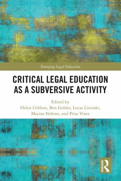 Cover Critical Legal Education as a Subversive Activity (eBook, PDF)