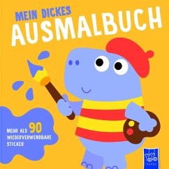 Mein dickes Ausmalbuch (Cover gelb - Nilpferd)