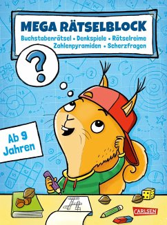 Mega Rätselblock - Buchstabenrätsel, Denkspiele, Zahlenpyramiden, Rätselreime, Scherzfragen - Riter, Jasmin