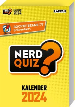 Cover Rocket Beans TV - Nerd Quiz-Kalender 2024 mit Fragen rund um Games, Filme und Popkultur