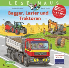 LESEMAUS Sonderbände: Bagger, Laster und Traktoren - Alles über Fahrzeuge - Tielmann, Christian