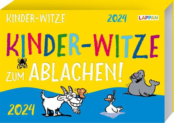 Kinder-Witze zum Ablachen! 2024: Mein Kalender für jeden Tag von