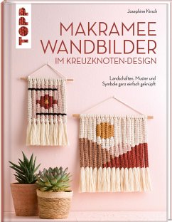 Makramee Wandbilder im Kreuzknoten-Design - Kirsch, Josephine