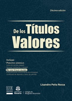 Cover De los títulos valores - 10ma edición (eBook, PDF)