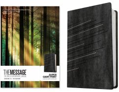 The Message Super Giant Print (Leather-Look, Charcoal/Silver) - Peterson, Eugene H