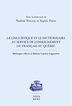 Cover La linguistique et le dictionnaire au service de l'enseignement du français au Québec (eBook, PDF)