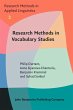 Research Methods in Vocabulary Studies... - Bild 1