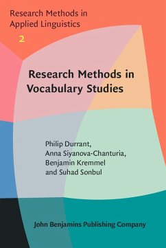 Research Methods in Vocabulary Studies (eBook, ePUB) - Philip Durrant, Durrant