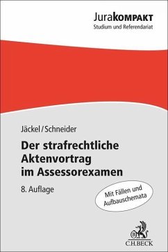 Der strafrechtliche Aktenvortrag im Assessorexamen - Jäckel, Holger;Schneider, Dirk J.